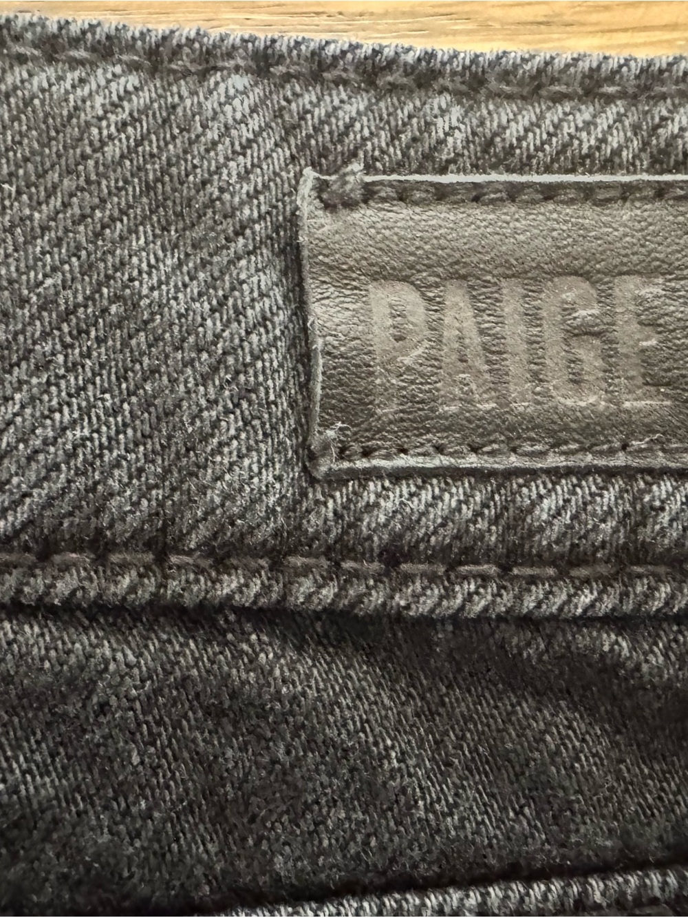 PAIGE Black Lace-Up Denim Shorts - Picture 9 of 9